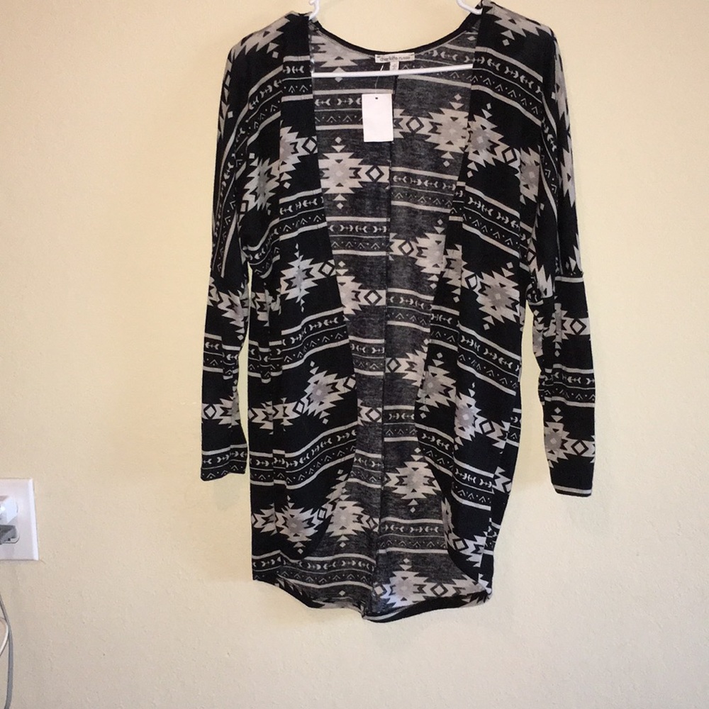 Aztec print cardigan